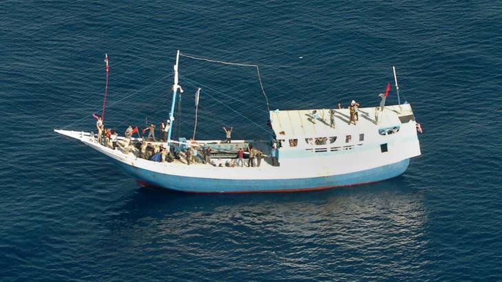 A boat carrying asylum-seekers off the northern coast of Australia. Photo: Supplied