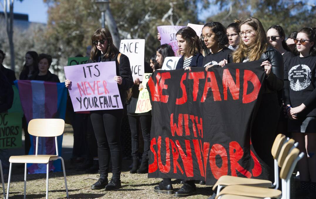In August, a year on from a landmark report into sexual violence on campus, survivors and students called on ANU to do more. Photo: Elesa Kurtz