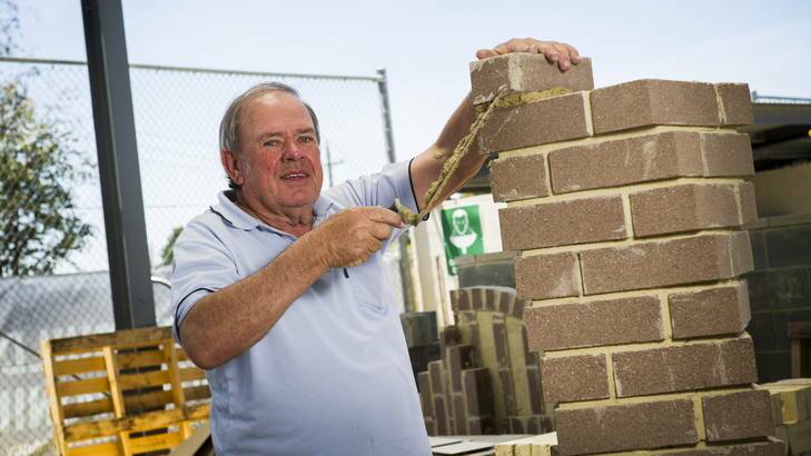 Experienced bricklayer and CIT teacher, Brian Lawrence. Photo: Rohan Thomson