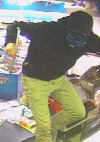 A CCTV image captured during the robbery. Photo: ACT Policing