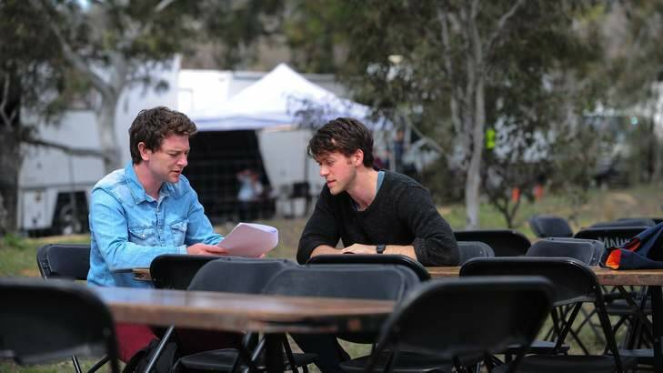 Dan Spielman and Ashley Zukerman star in a political thriller filmed in Canberra. Photo: Katherine Griffiths