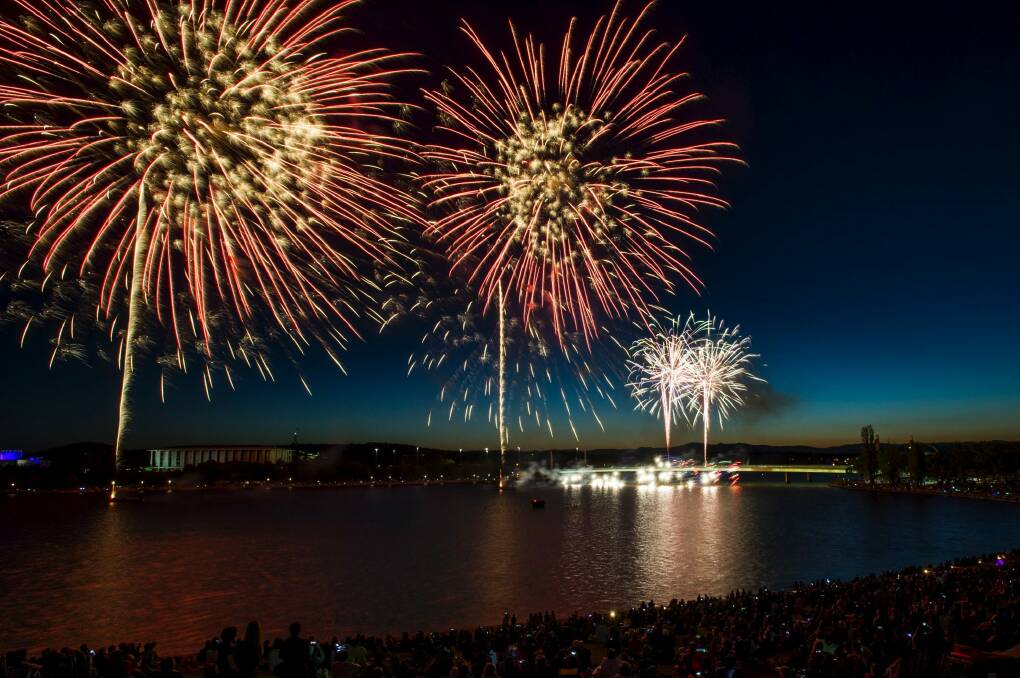 The countdown is on until fireworks will light up the sky over Lake Burley Griffin to welcome in 2015. Photo: Rohan Thomson