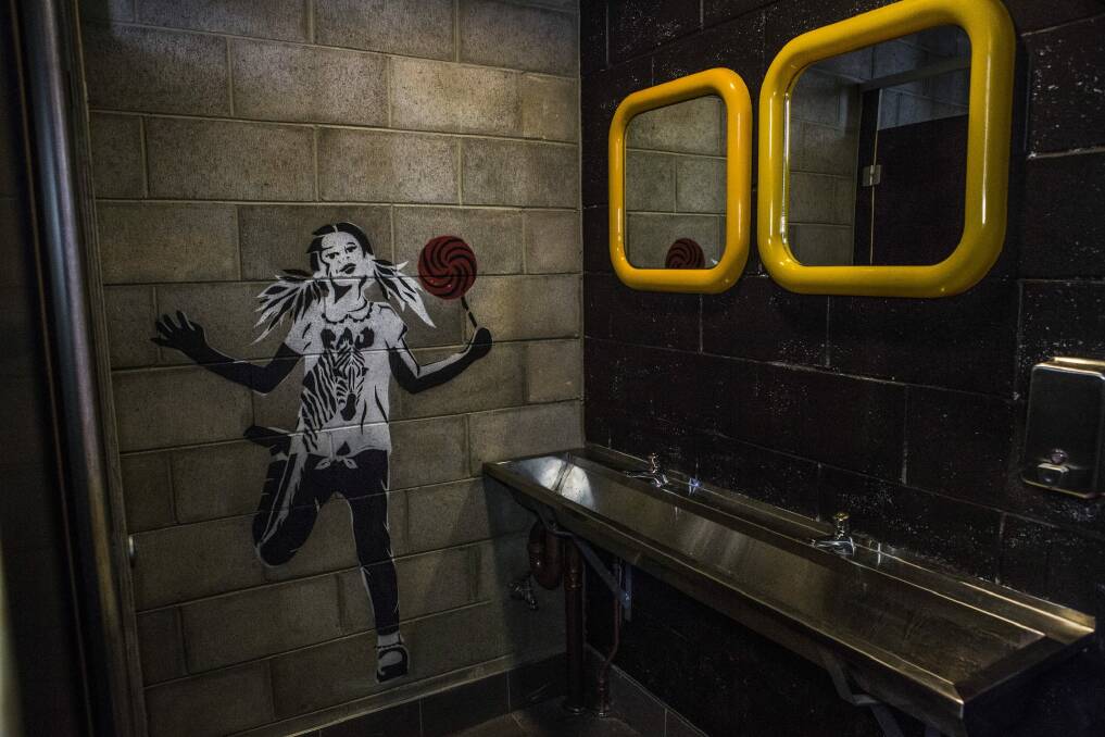 Hopscotch Bar's female bathroom. Photo: Jamila Toderas