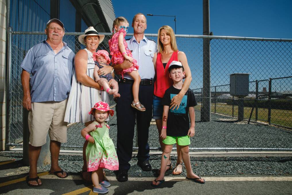 Area manager Steve Morey with family and friends at the Alexander Maconochie Centre. Photo: Sitthixay Ditthavong