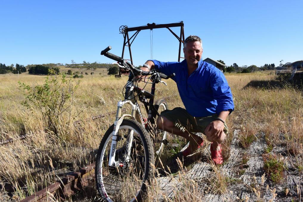 Will Jardine of Nimmitabel says turning the disused rail line running 150km from Queanbeyan to Bombala into a bike trail would be the saviour of regional towns on the Monaro. Photo: Ben Smyth