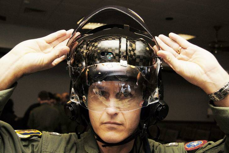 A helmet used by JSF pilots. Photo: Supplied