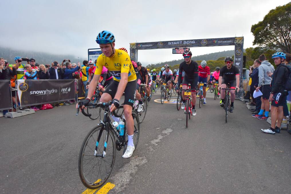 Chris Froome is back at the Snowy Mountains to ride in L'Etape. Photo: Picasa