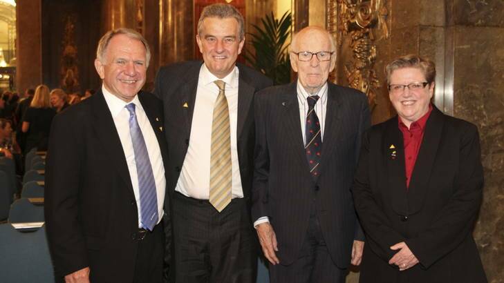 The Australian High Commissioner to the UK His Excellency John Dauth, Dr David Headon, Lord Denman, second from right, and Robyn Archer AO. <i> Photo: Vanessa Ballauff </i>