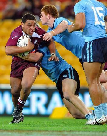 Josh Papalii playing for the Queensland under 18s in 2010. Photo: Supplied