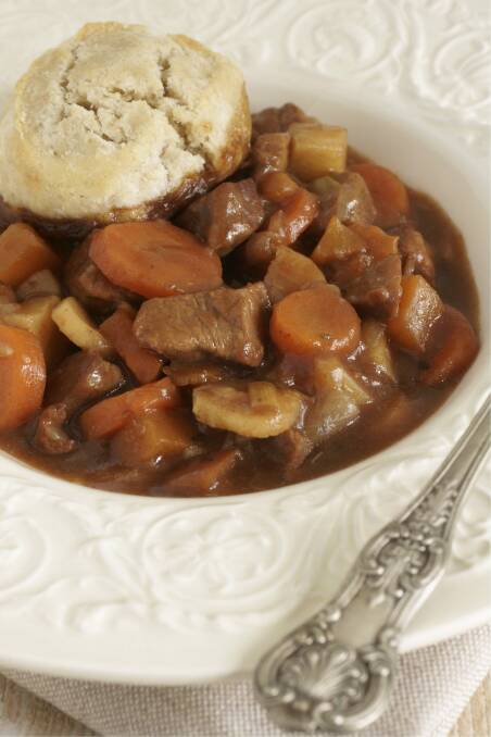 Top a stew with scones for a warm and wonderful dinner. Photo: David Pimborough