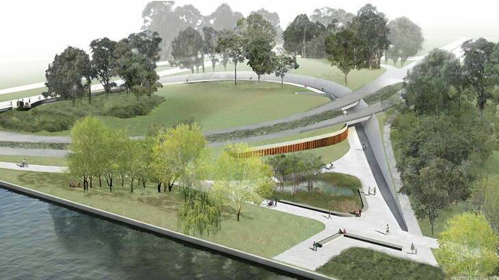 An artist's impression of what Bowen Place will look like with the underpass Photo: Supplied