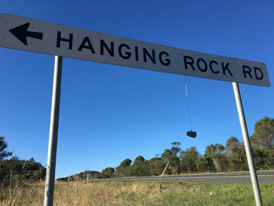 The hanging rock at Hanging Rock Road, near Sutton Forest. Photo: Tim the Yowie Man