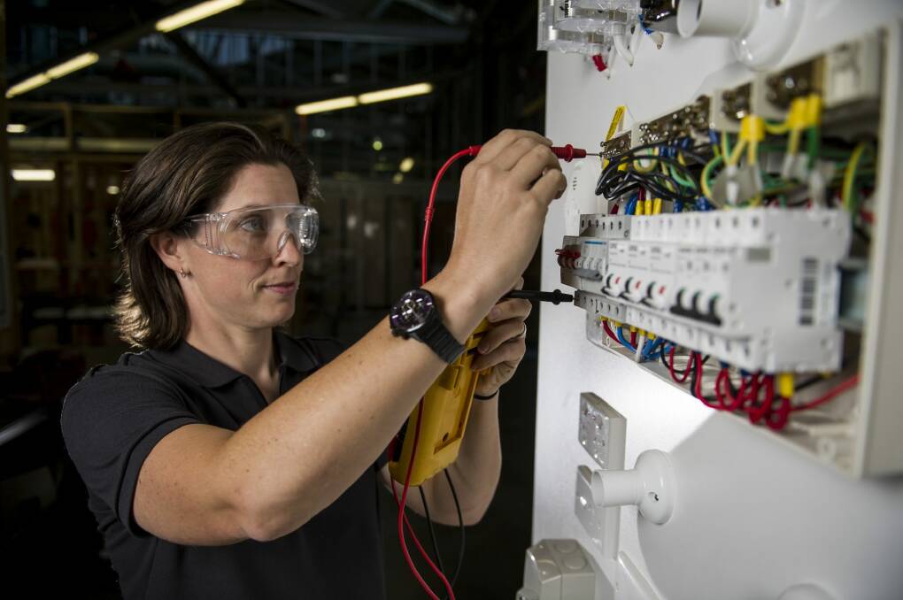 A $1 million vocational education package aims to boost the number of female tradespeople in the capital.  Photo: Jay Cronan