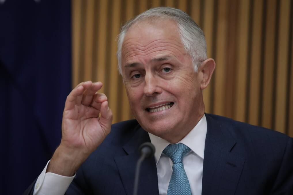 Prime Minister Malcolm Turnbull has placed the company tax cut at the heart of the Coalition's economic agenda. Photo: Alex Ellinghausen