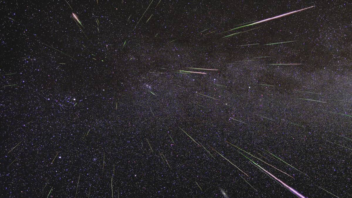 The Geminid meteor shower, pictured, will light up Canberra's night sky, and the best day to see it is Friday, the ANU's Dr Brad Tucker said. Photo: NASA