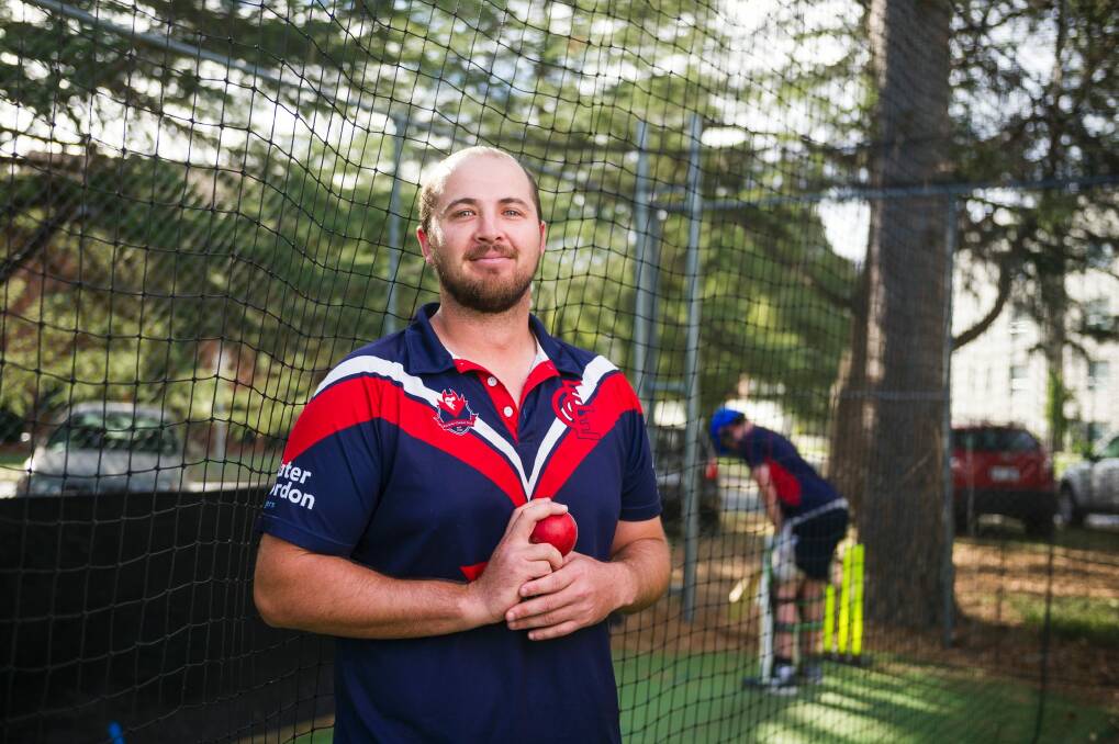 Eastlake bowler Hayden Page will play in the Cricket ACT Douglas Cup Grand Final.  Photo: Dion Georgopoulos