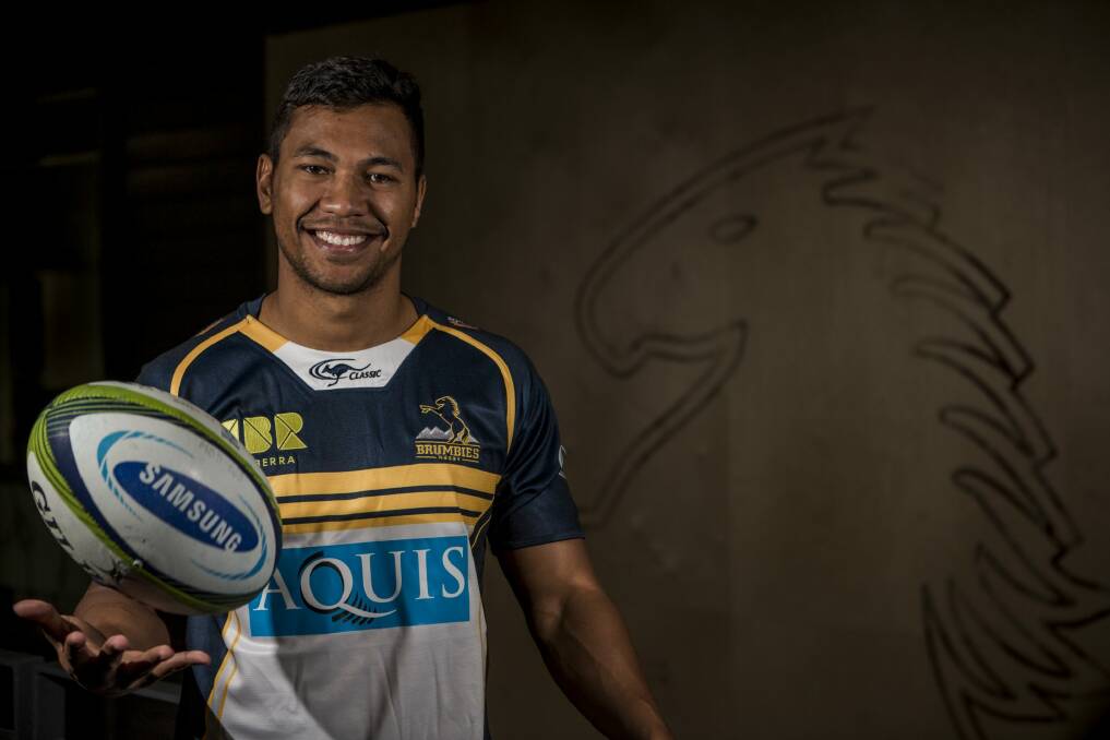 Brumbies fullback Aidan Toua says the club's back line still has more fire in attack. Photo: Jamila Toderas