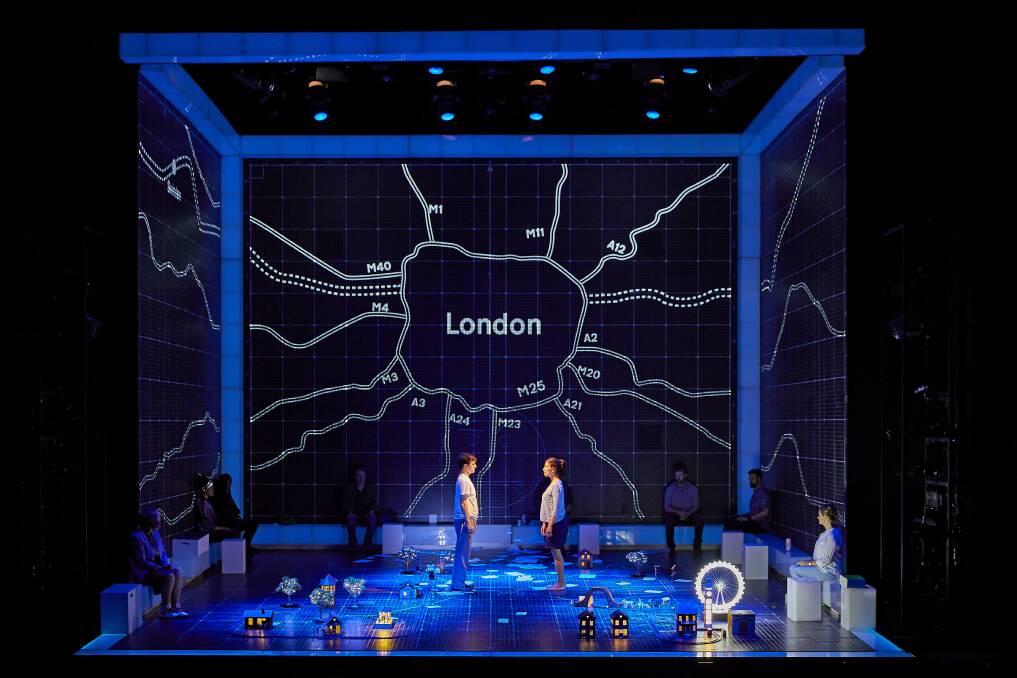 The Matrix-esque set of The Curious Incident of the Dog in the Night-Time.  Photo: BrinkhoffMögenburg