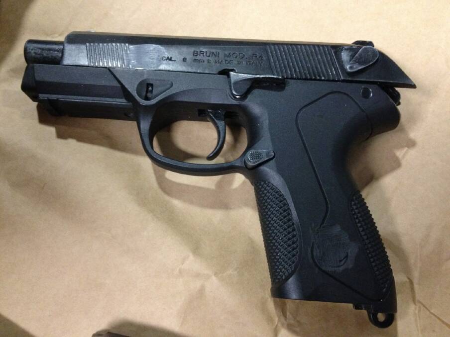 Bruni handgun seized by ACT Policing on Wednesday Photo: ACT Policing