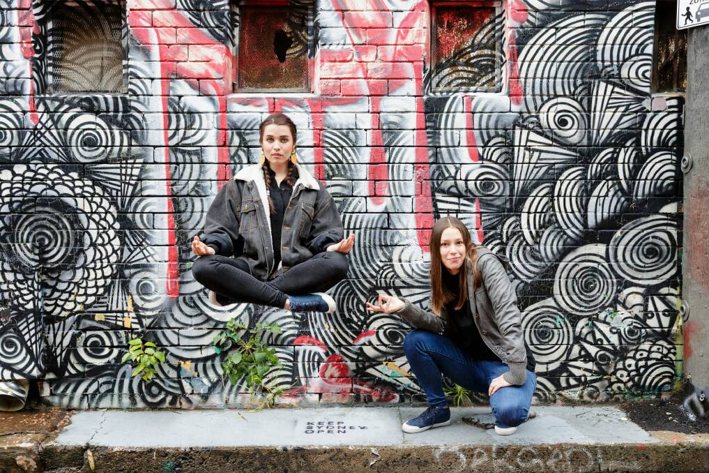 Erica and Sally of the hip hop group Coda Conduct, who are playing at Transit Bar on Friday. Photo: Brook Mitchell