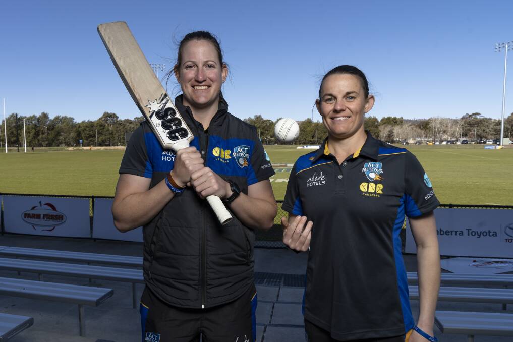 Claire Koski and Erin Osborne have both played first grade in Canberra. Photo: Lawrence Atkin
