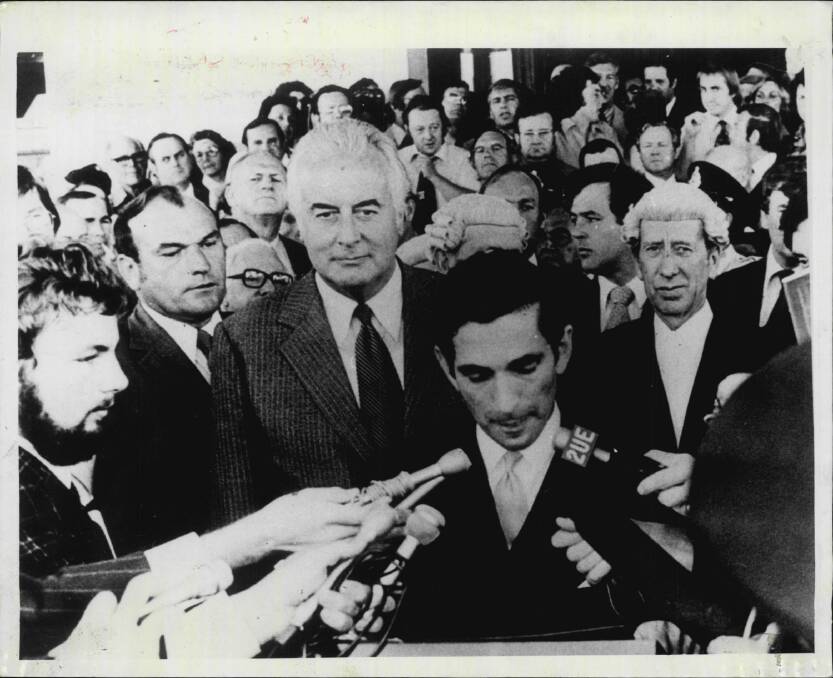 The day Gough Whitlam was dismissed as prime minister, November 11, 1975. Photo: Fairfax Media
