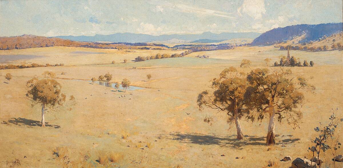 Penleigh Boyd's 'The Federal Capital site', 1913 at Canberra Museum and Gallery. Photo: supplied