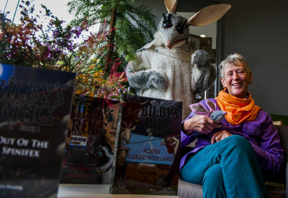 Author Kaye Kessing is launching her latest trilogy, Bilby's Ring, and will read from the books on Sunday at the Australian National Botanic Gardens. Photo: Elesa Kurtz