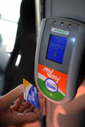 The MyWay smartcard bus ticketing system. Photo: Marina Neil