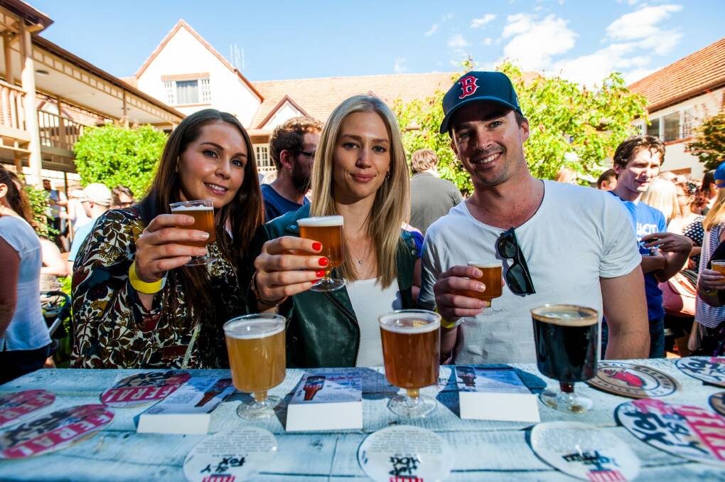 Cheers! The Craft Beer and Cider Festival is on at Mercure Canberra on Saturday. Photo: Elesa Kurtz