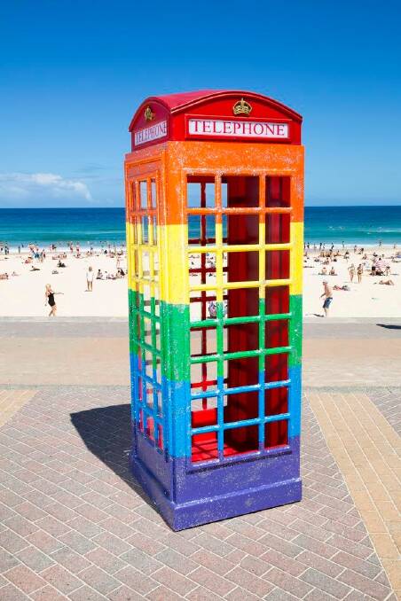Same-sex marriage supporters will also be able to use the London-style phone box, which will have its debut at Sydney's Mardi Gras, to voice their concerns to their local MP.