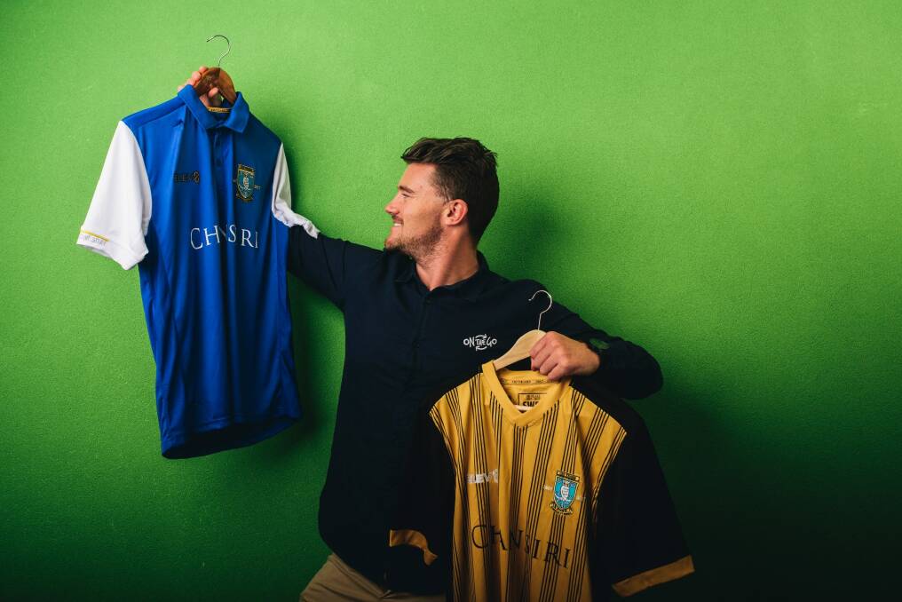 Mick Spencer, founder of Canberra sportswear company On The Go, which has secured the contract to kit out English Premier League team Sheffield Wednesday. Photo: Rohan Thomson