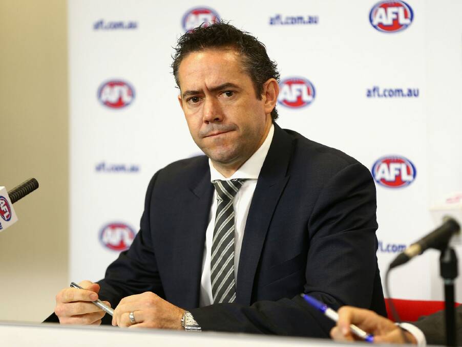 Former AFL football operations general manager Simon Lethlean had only been in the job a few months before resigning over a workplace affair. Photo: Getty Images