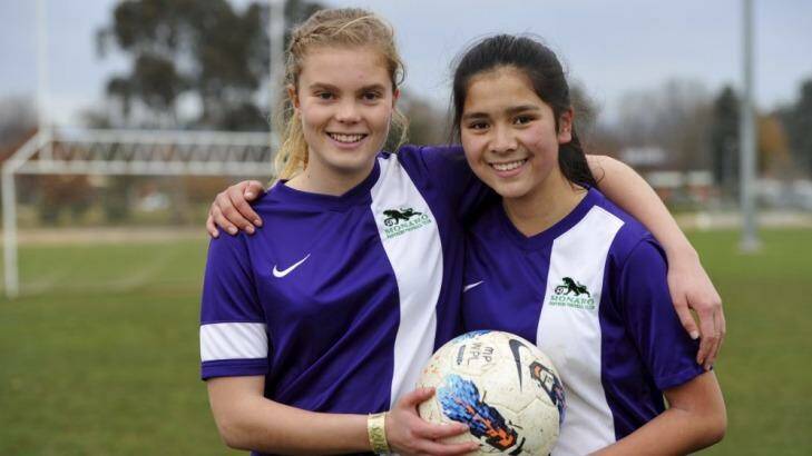 Lauren Harper, left and Sophie Bui are a formidable attacking duo. Photo: Graham Tidy