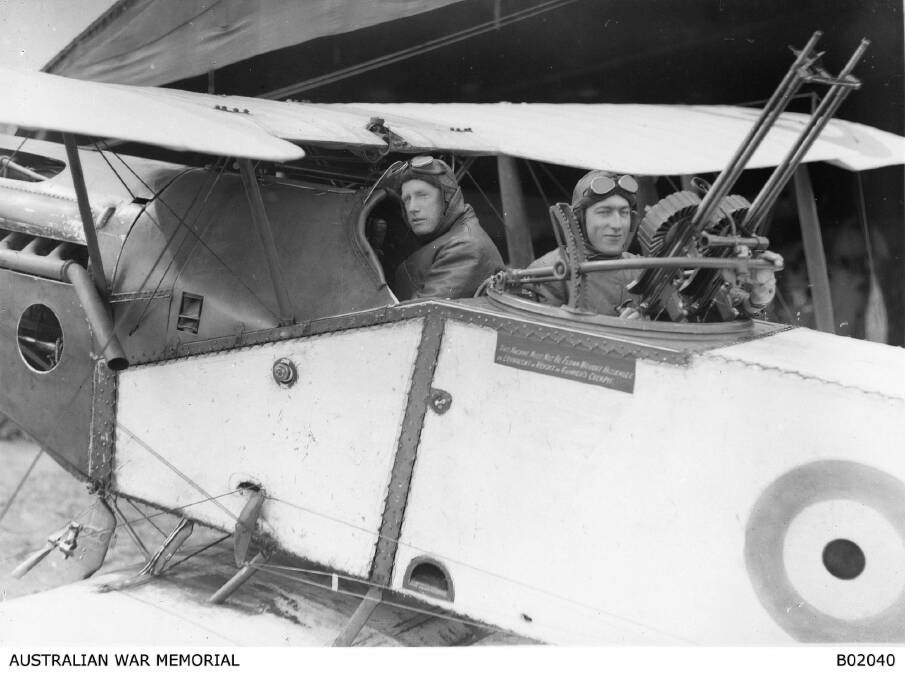 From the book Australia And The War In The Air - Major Sid Addison and Lt Hudson Fysh of the Australian Flying Corps, Palestine, 1917. Photo: Australian War Memorial