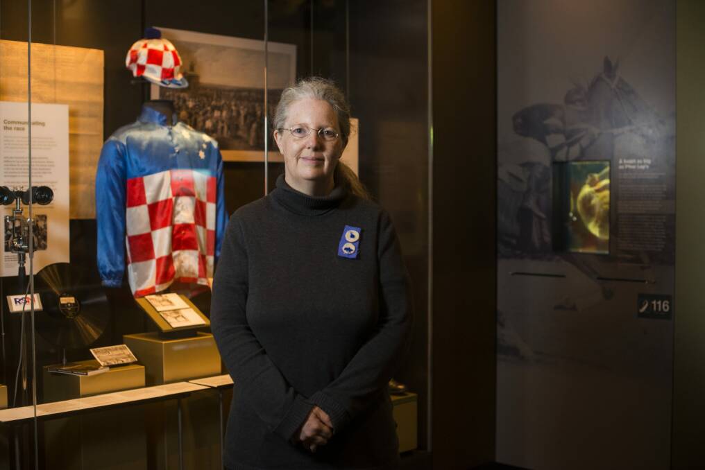 National Museum of Australia curator Dr Martha Sear with the Phar Lap collection at the museum. Photo: Rohan Thomson