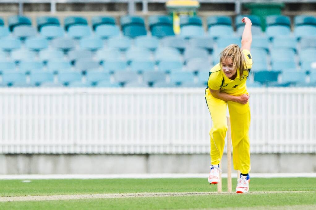 Confident: Ellyse Perry has faith in the security measures put in place by the ICC and Cricket Australia for the Women's World Cup. Photo: Jay Cronan