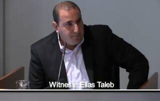 Class 1 Form owner Elias Taleb gave evidence at the Canberra hearings of the trade unions royal commission in July 2015. 
 Photo: Screengrab from Royal Commission hearings