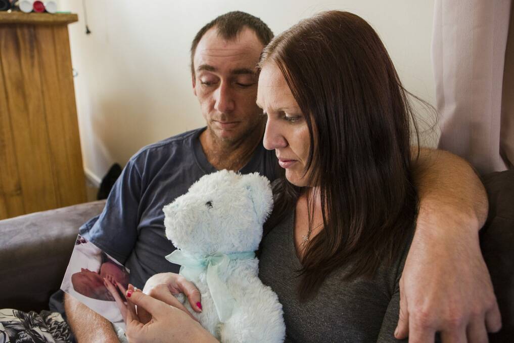 Carmen McGlinn and her partner, Martin Gee, lost their baby Logan eight years ago.  Photo: Jamila Toderas