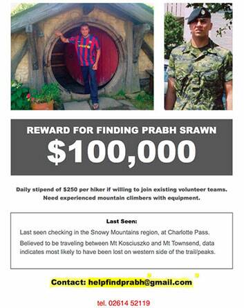 The family of missing man Prabh Srawn has increased their reward to $100,000.