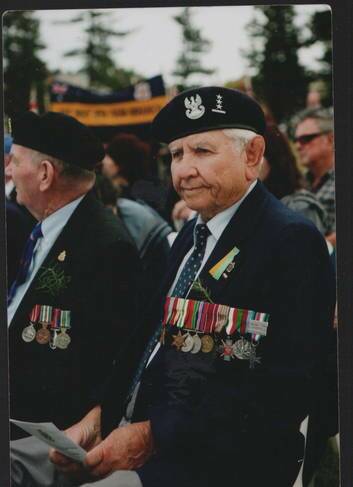Frank Kustra, a former Polish WW2 soldier during the Anzac Day commemoration at the Australian War Memorial in 2009. Photo: Supplied