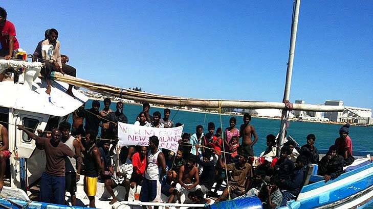 Seeking asylum: The boat of Sri Lankan refugees that arrived in Geraldton in April. Photo: Supplied