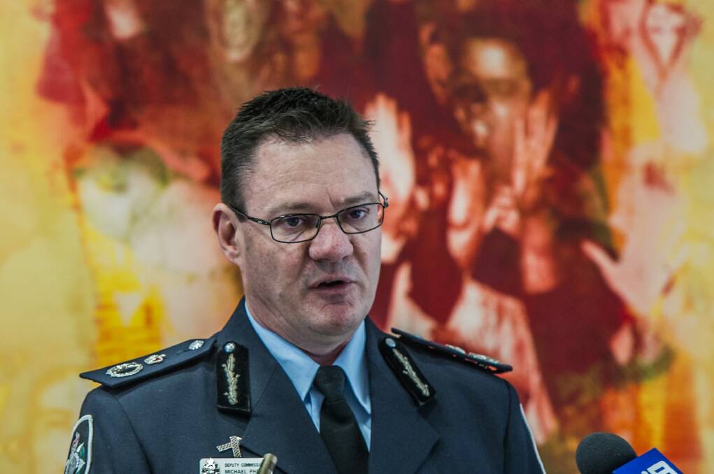 Acting AFP Commissioner Michael Phelan said he was disappointed to hear of the pop-up message. Photo: Karleen Minney