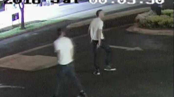 Police have released CCTV footage of an alleged assault in the Condor McDonalds car park. Photo: Supplied