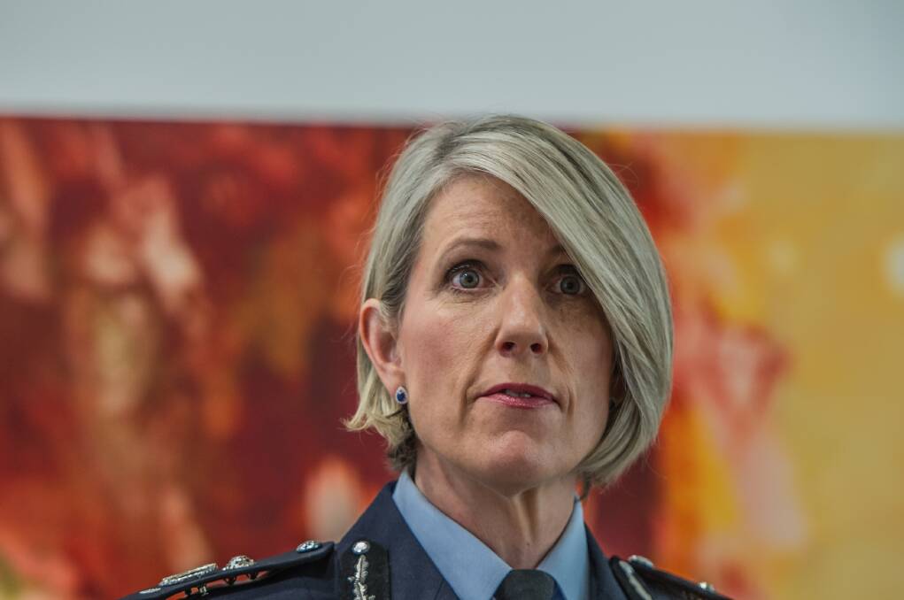 ACT's Chief policing officer Justine Saunders. Photo: Karleen Minney