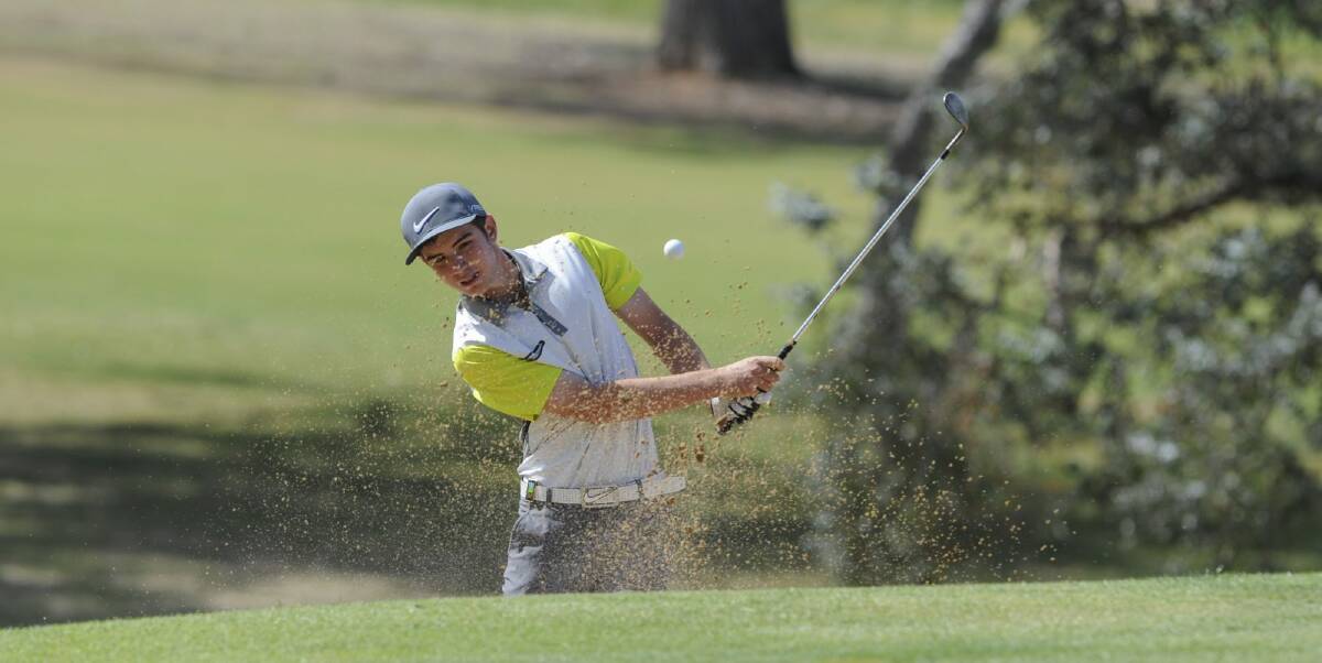 Ryan Ruffels is four shots behind the leaders after the first day of the Federal Amateur Open. Photo: Graham Tidy