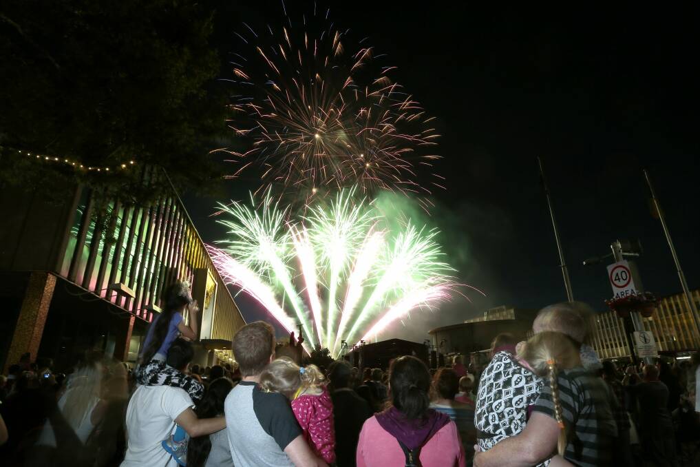 Fireworks during last year's New Year's Eve celebrations at Civic Square. Photo: Jeffrey Chan