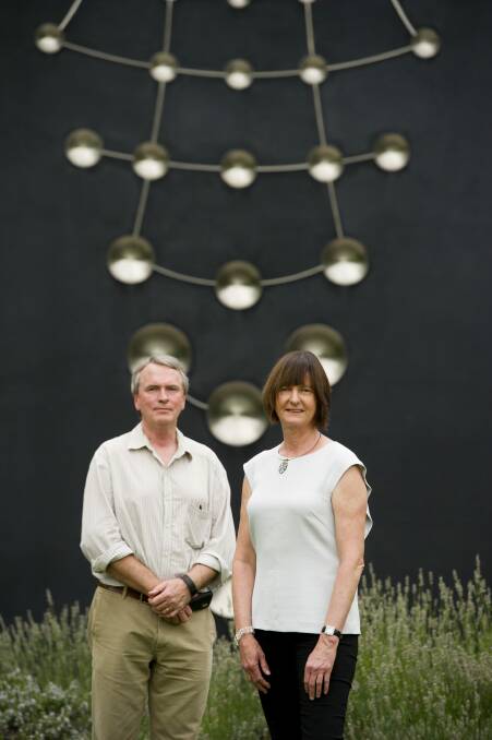 Professor David McClelland and Professor Susan Scott at the ANU Centre for Gravitational Physics.
  Photo: Jay Cronan