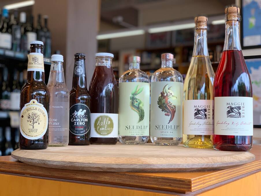 Some of the range of non-alcoholic beverages available from Ainslie Cellars and the Ainslie IGA. Photo: Supplied