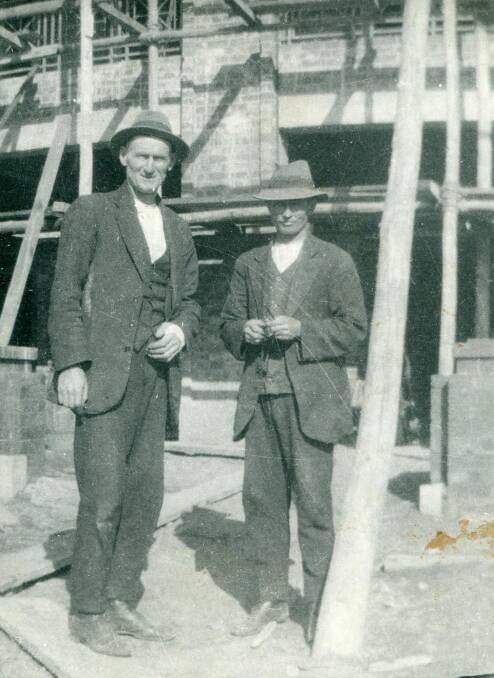 Denizen: Frank Clowry (left) at Parliament House building site in 1925.